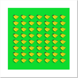 Beautiful pattern on small banana fruit. Posters and Art